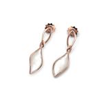 Mattioli Navettes Earrings rose gold with natural Mother of Pearl