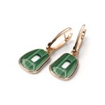 Mattioli Puzzle Earrings rose gold with malachite
