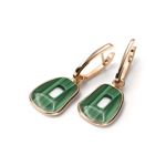 Mattioli Puzzle Earrings rose gold with malachite