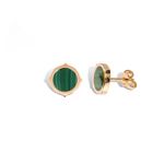 Mattioli Ever Earrings stud rose gold with malachite