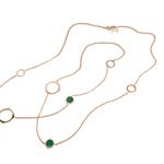 Mattioli Ever Necklace rose gold with malachite