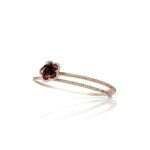 Pasquale Bruni Bon Ton bracelet in red gold with rhodolite and champagne diamonds Flower 11-