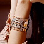 Iconic Motion Slim Diamond Bangle 11T - Or Blanc (1)